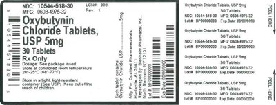 5mg 30ct (Label Oxybutynin Chloride Tabs 5mg  Bpi(10544 518 30) Qualitest(0603 4975 32) Rev1)